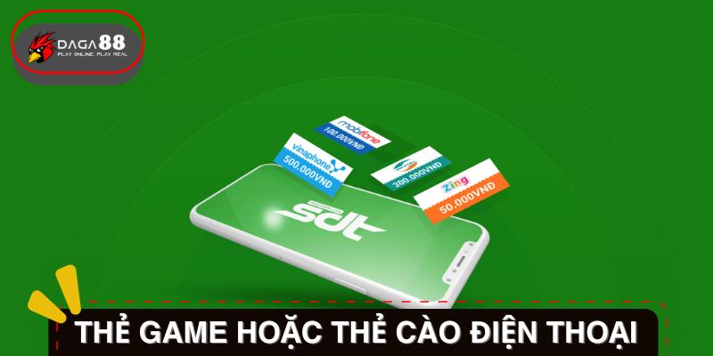 Các phương thức nạp tiền phổ biến tại Daga88.