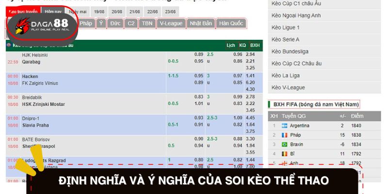 Định nghĩa và ý nghĩa của soi kèo thể thao